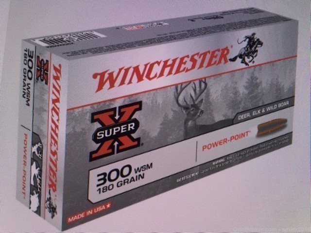 20 Rounds Winchester .300 WSM "180 GRAIN" Power- Point  FACTORY NEW!-img-0