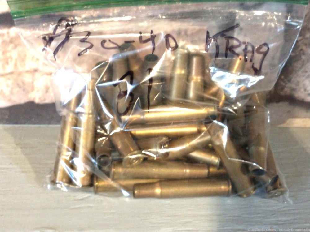 30-40 KRAG BRASS.... 31 ROUNDS ONCE FIRED BRASS!  BUY NOW!-img-0