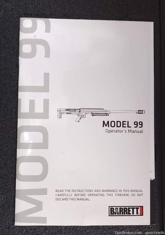 Barrett 14032 M-99 M99 A1 M99A1 50Cal 50 BMG 50BMG 29" Fluted FDE Layaway-img-3