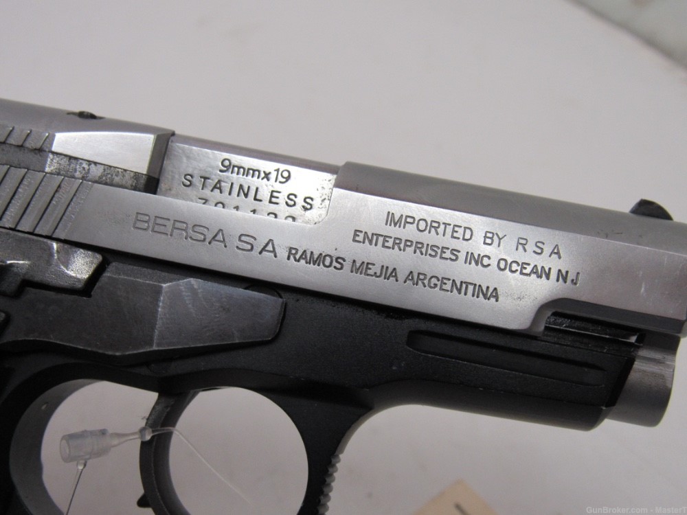 Bersa Thunder 9 Ultra Compact Stainless 9mm $.01 Start No Reserve-img-19