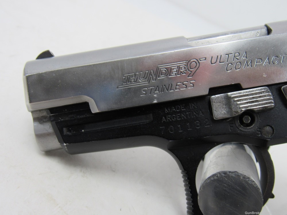 Bersa Thunder 9 Ultra Compact Stainless 9mm $.01 Start No Reserve-img-1