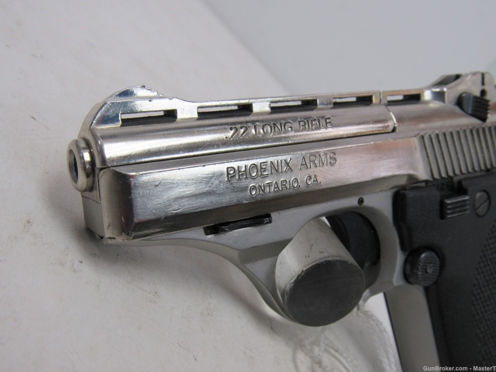Nickel Phoenix Arms HP22A w/Polished Slide 3"Brl 22LR No Reserve-img-1