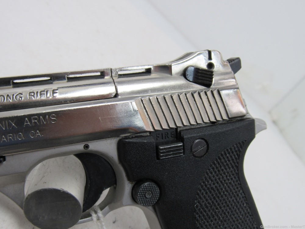 Nickel Phoenix Arms HP22A w/Polished Slide 3"Brl 22LR No Reserve-img-2
