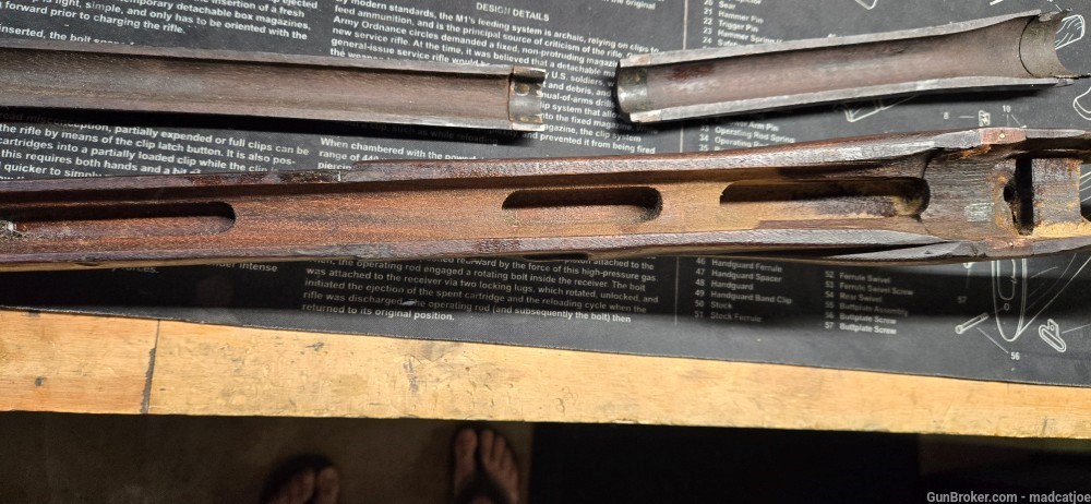 P14 rifle wooden stock, rear and front handguard M1917 1917 Eddystone-img-13