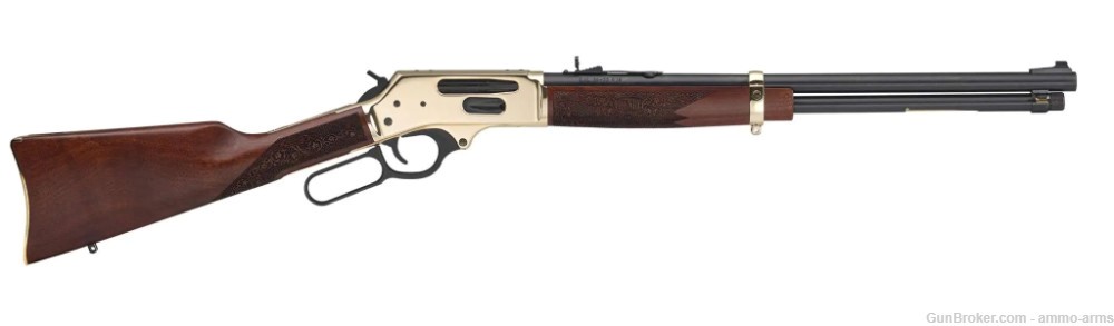 Henry Side Gate Lever Action Brass  .35 Remington 20" Walnut H024-35-img-1