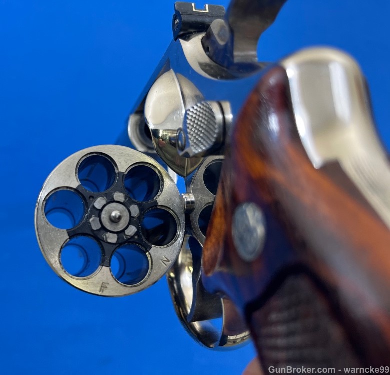Excellent Smith & Wesson Model 57 (no dash) Nickel Revolver, 8 inch Barrel-img-11