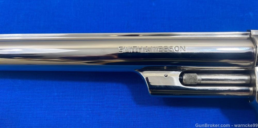 Excellent Smith & Wesson Model 57 (no dash) Nickel Revolver, 8 inch Barrel-img-3