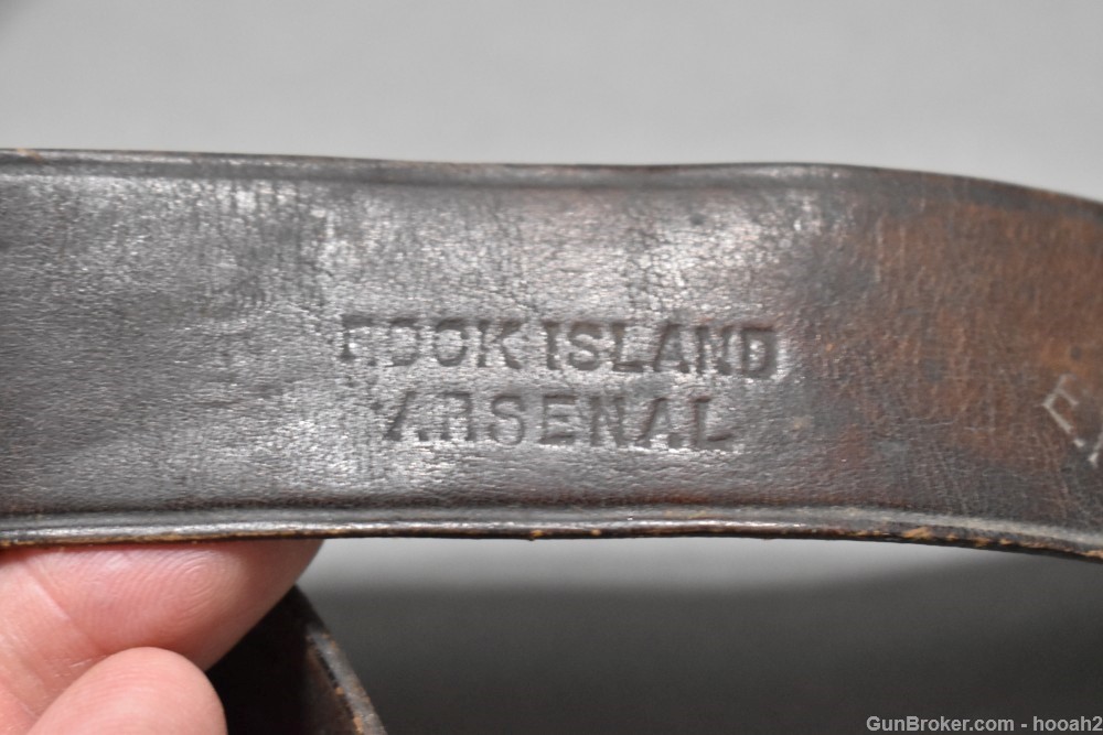 US 1887 Rock Island Arsenal RIA 66" Leather Rifle Sling Krag Trapdoor-img-7