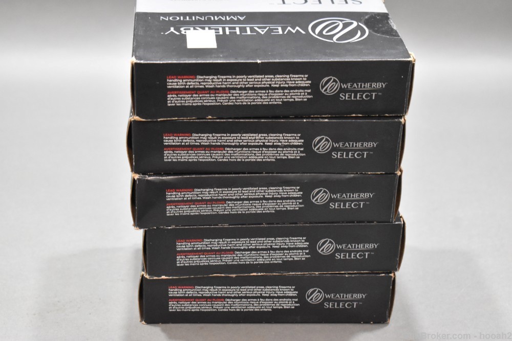 5 Boxes 100 Rds Weatherby Select 6.5 RPM 140G Interlock Ultra High Velocity-img-1