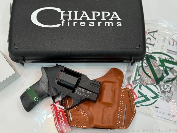 NEW, CHIAPPA RHINO 200DS 357MAG 2" BLK W/HOLSTER, PENNY START-img-1