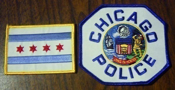 Chicago Police officer & Chicago flag patch set-img-0