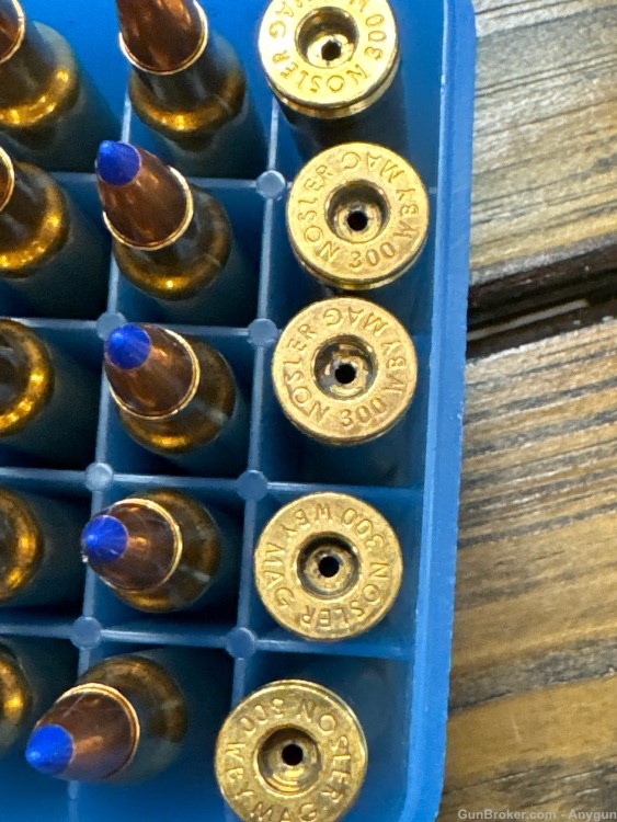 300 Weatherby brass and bullets - 50 pcs primed reloading brass Nosler hs -img-3