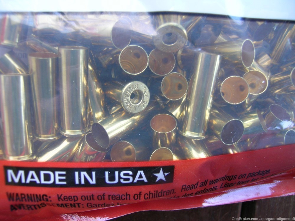 Winchester 38 Special New Unprimed Brass Cases Bag/100 PCS-img-2
