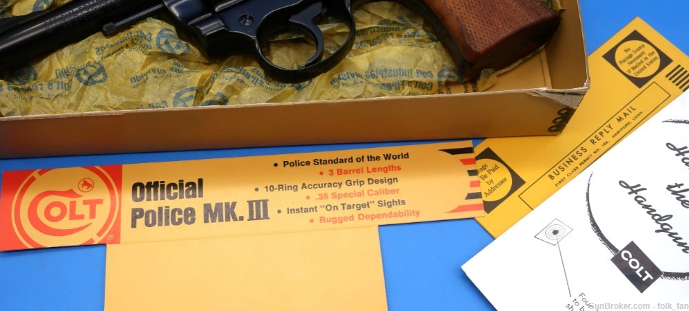 Colt Official Police MKIII 38 Spec. w/Box, Papers Near Mint ca 1970 C&R-img-20