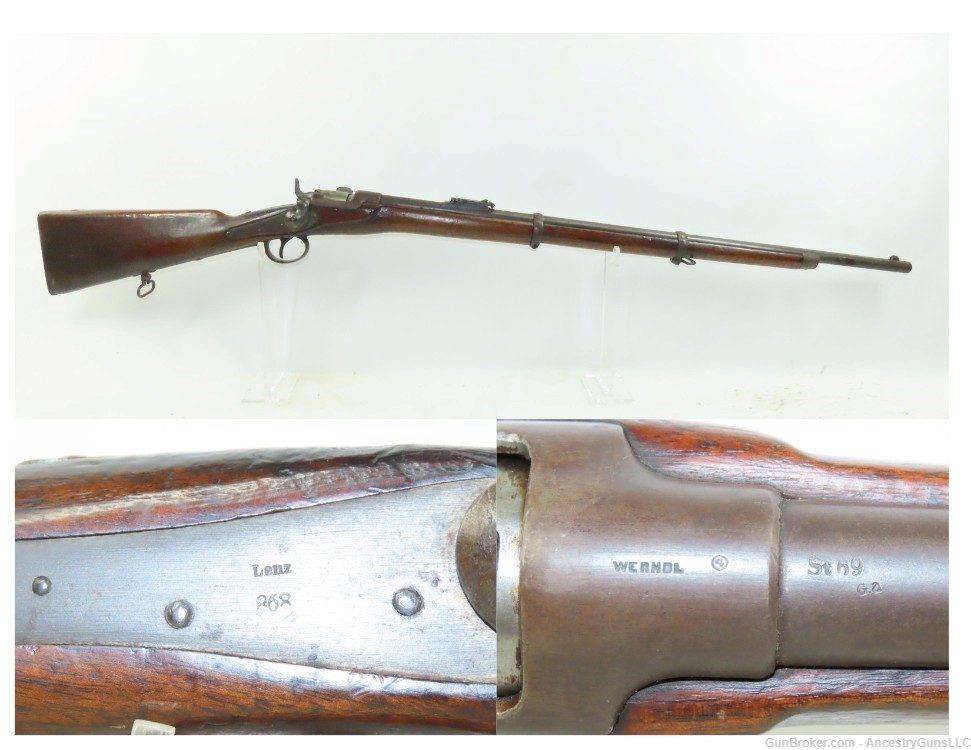 REGIMENT MARKED Antique AUSTRIAN M1867 WERNDL-HOLUB 11mm MILITARY Rifle    -img-0