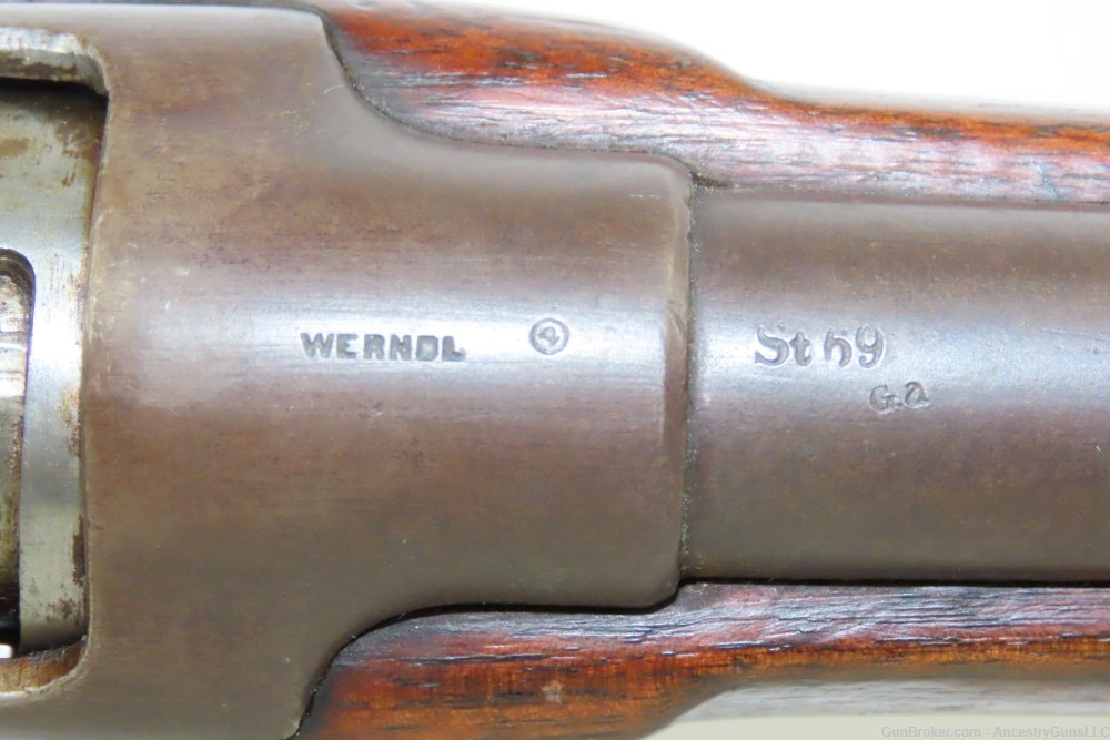 REGIMENT MARKED Antique AUSTRIAN M1867 WERNDL-HOLUB 11mm MILITARY Rifle    -img-9