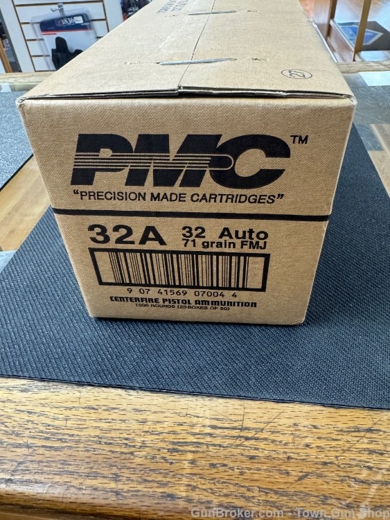 PMC 32 Auto 71 Grain FMJ 1000 Round Case #32A-img-0