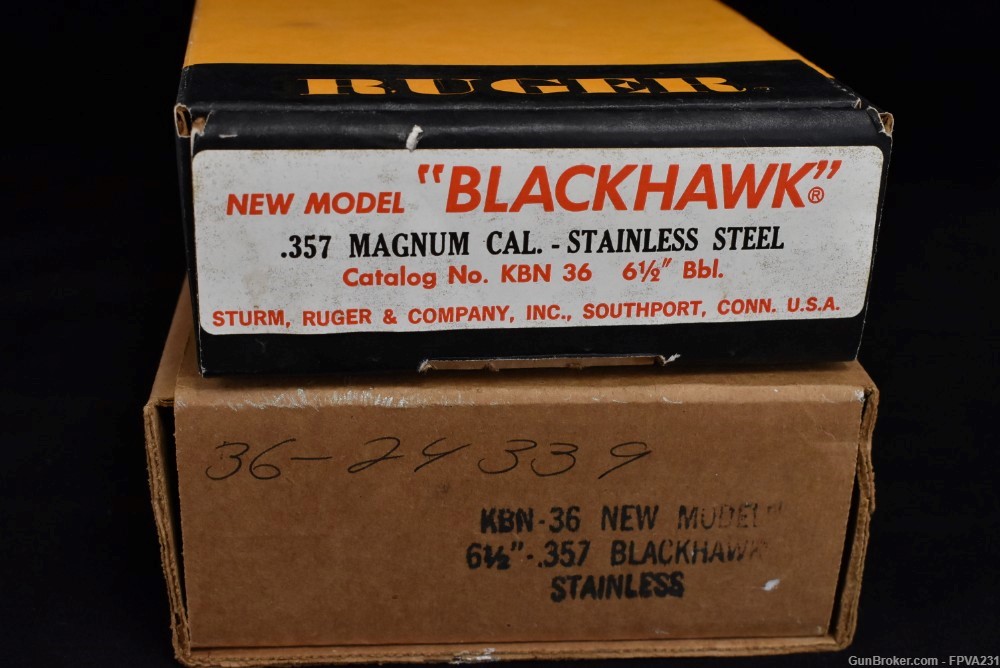 Ruger Blackhawk 357 Magnum Revolver Stainless 6.5” in Box Estate Sale 1983-img-16