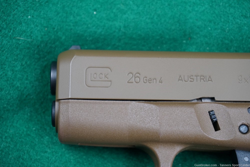 Glock Model 26 Gen4 Factory FDE 9 9mm 10-Round No Reserve $.01 Start-img-2