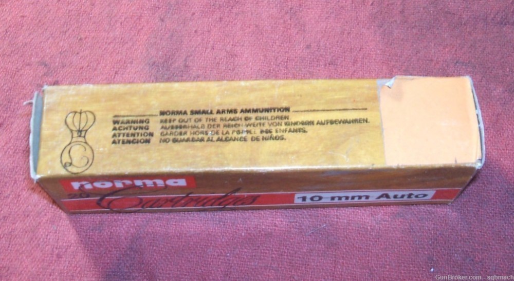 Norma FFV 10mm Auto Ammunition Ammo 20 Rds in Box 200 Gr Exc-img-1