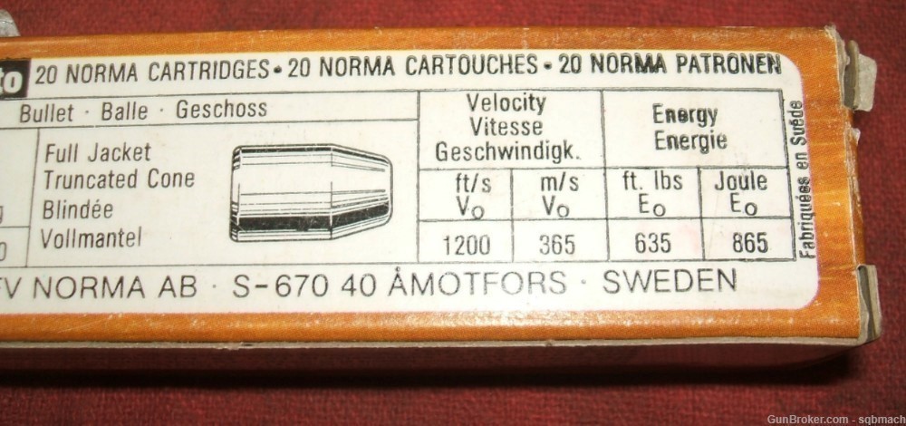 Norma FFV 10mm Auto Ammunition Ammo 20 Rds in Box 200 Gr Exc-img-3