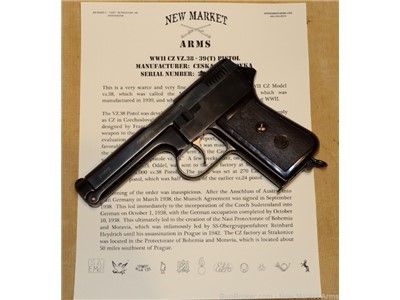 Mint & Rare WWII CZ vz.38 - German 39(t) Pistol c. 1939