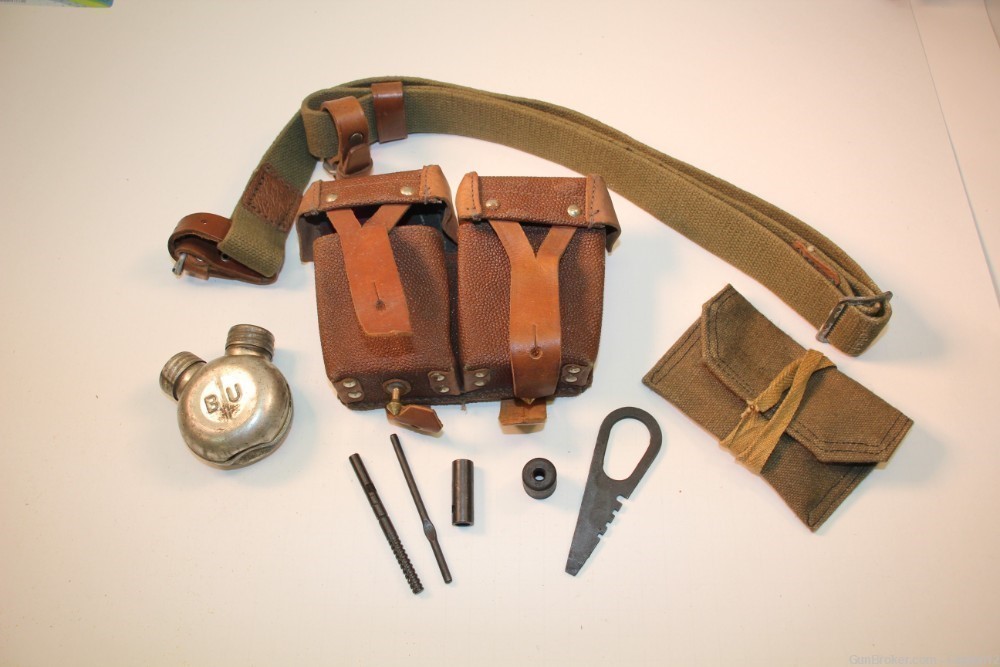 Russian Dog Collar Green Web Sling Mosin Nagant With Cleaning Kit w/ Pouch-img-0