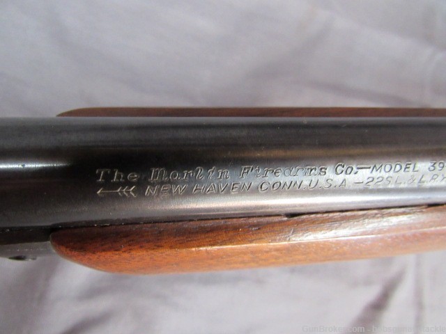 Marlin 39A Lever Action .22 S/L/LR Tube Fed Rifle MFG 1948-img-30