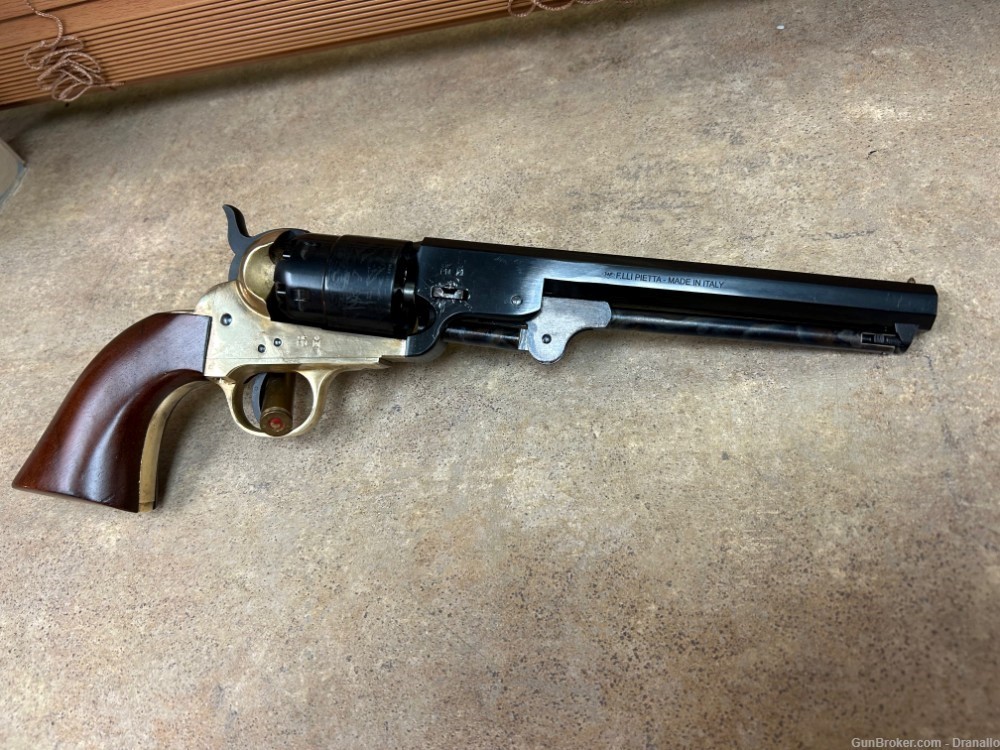 Filli Pietta Italy 1851 Navy .44 Cal Black Powder Revolver w/ Holster Belt-img-0
