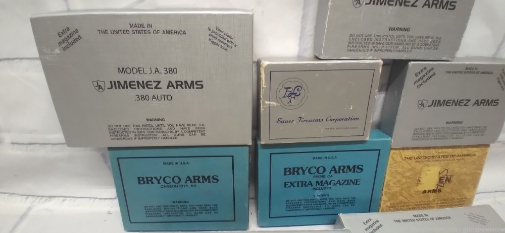 Jimenez arms / Bryco arms /Bauer Firearms Corporation Box only-img-0