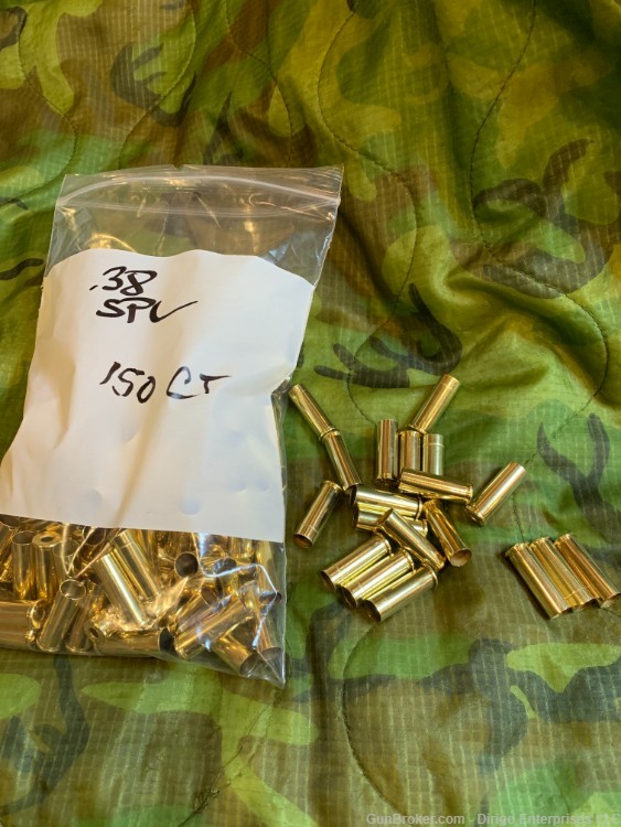 Once fired .38 Special brass 150 ct Cleaned & Deprimed-img-0