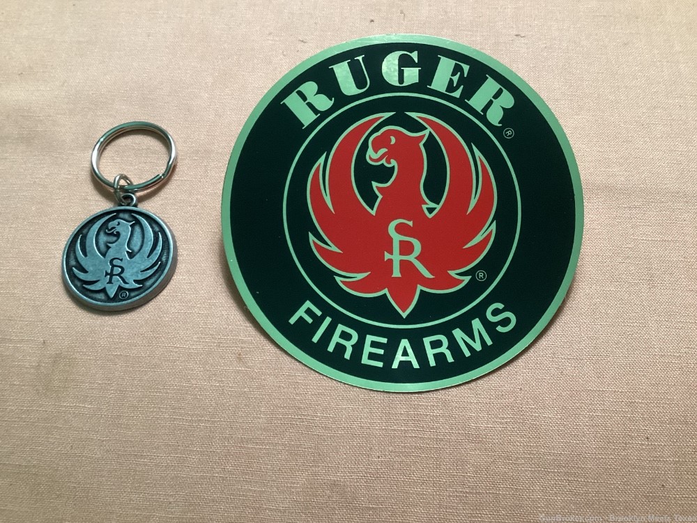Ruger Vintage Key Chain and Large Decal.-img-0