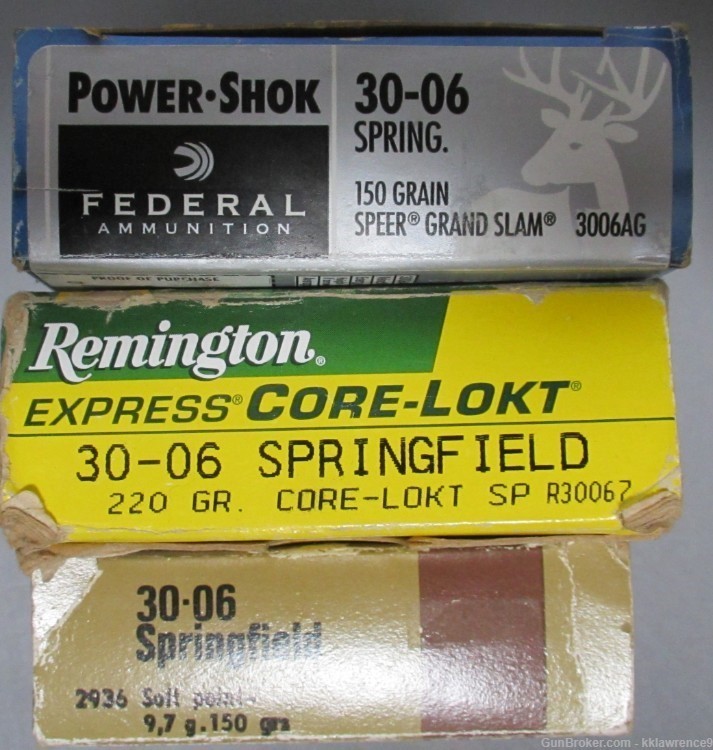 30-06 AMMO SPECIAL - REMINGTON - FEDERAL & SELLIER & BELLOT - TOTAL 55 CT -img-0