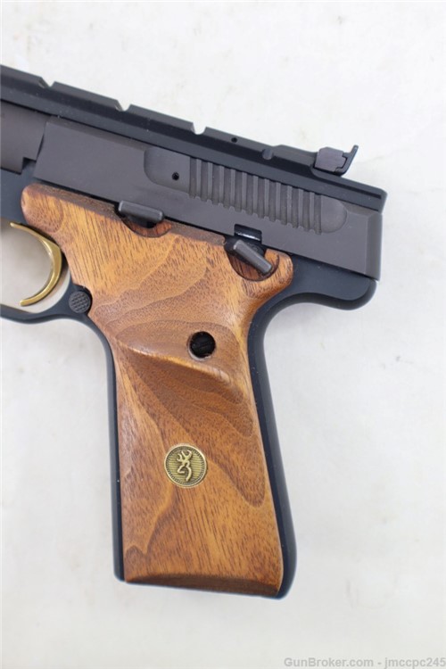 Rare Very Nice Browning Buckmark Silhouette .22 LR Semi Auto Pistol W/ Box -img-7