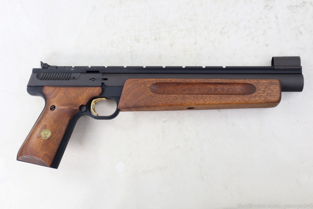 Rare Very Nice Browning Buckmark Silhouette .22 LR Semi Auto Pistol W/ Box -img-12