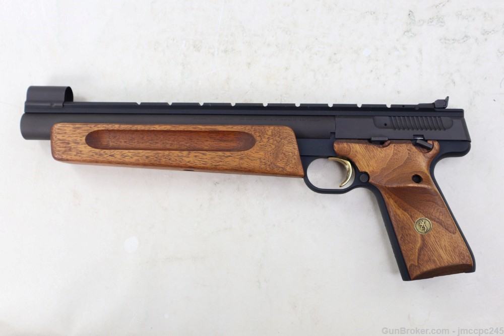 Rare Very Nice Browning Buckmark Silhouette .22 LR Semi Auto Pistol W/ Box -img-6