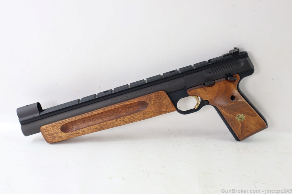 Rare Very Nice Browning Buckmark Silhouette .22 LR Semi Auto Pistol W/ Box -img-4