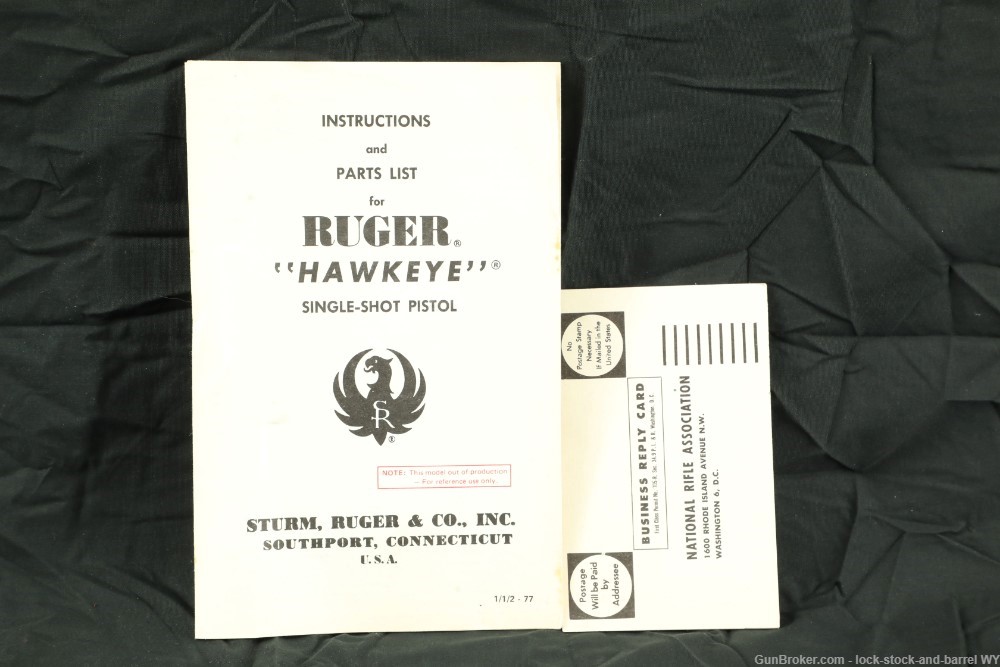 Rare Ruger Hawkeye .256 Win Mag Single-Shot Pistol, w/Box MFD 1963 C&R-img-26