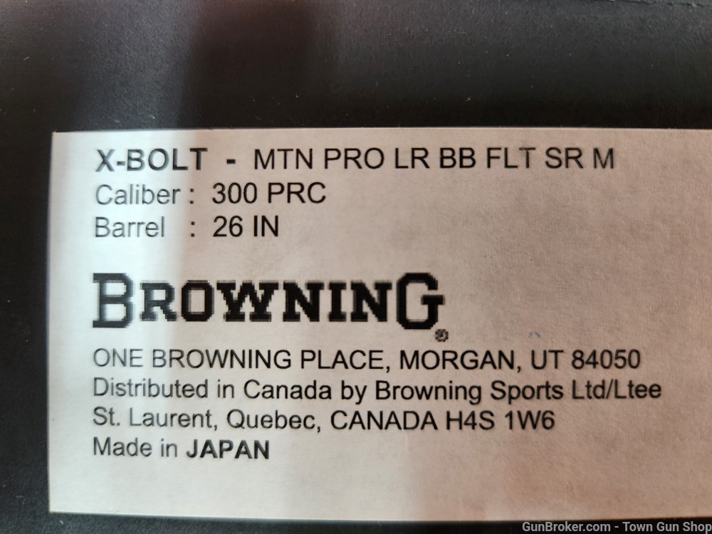 BROWNING X-BOLT MOUNTAIN PRO LR 300PRC NEW! PENNY AUCTION! -img-0