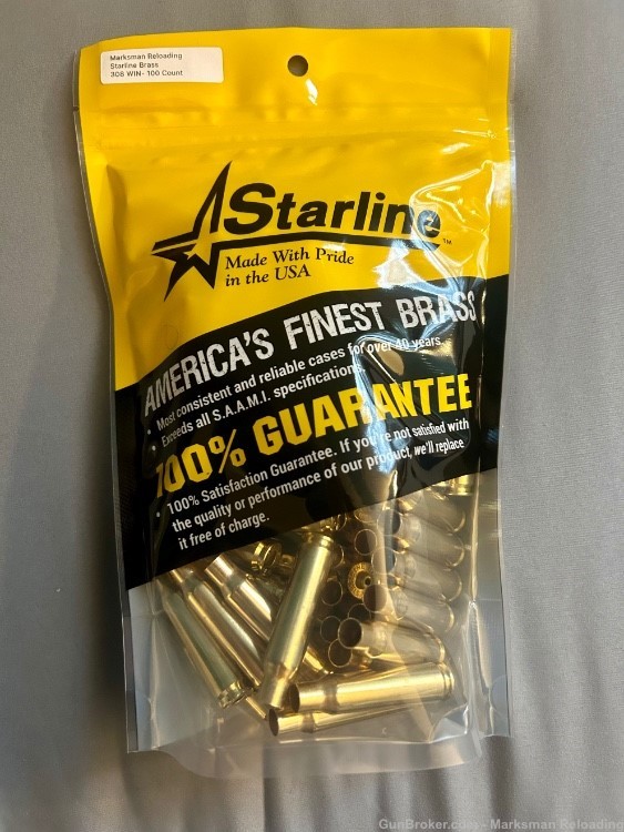 Starline 308 Win Brass, 308 Winchester New Brass- 100 count-img-0