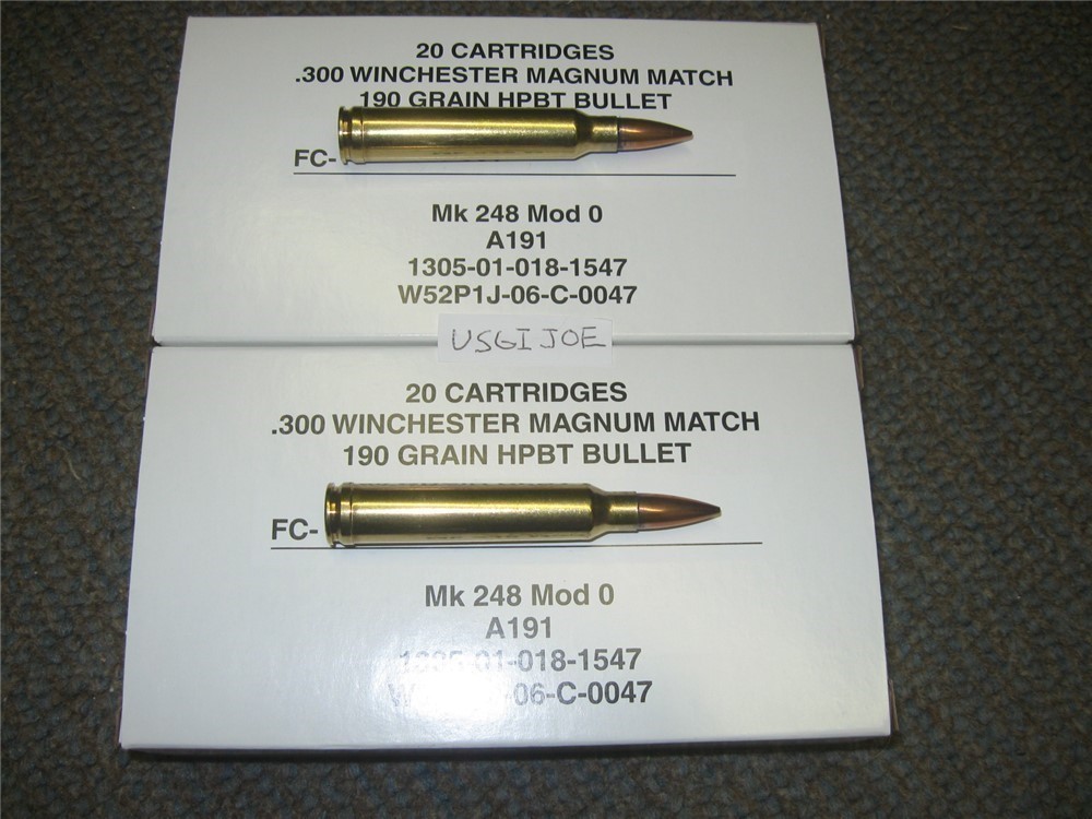 300 Win Mag Ammo USGI Match Extremely RARE .300 Winchester Magnum 190 Grain-img-0