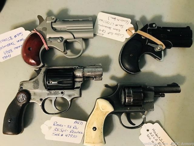 Gunsmith Lot Parts or Repair Derringers Revolvers Rossi, HS, Cobra Bearman-img-1