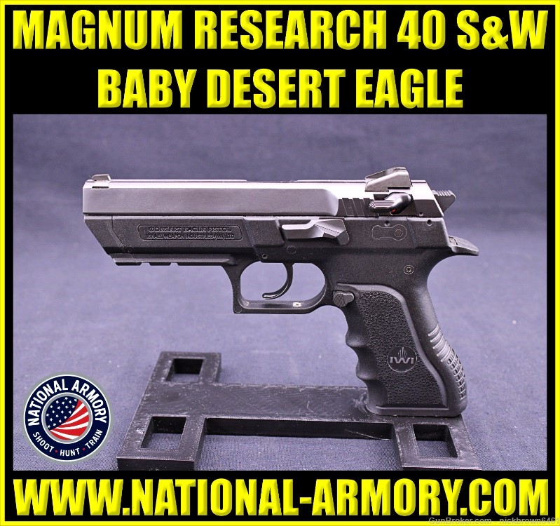 MAGNUM RESEARCH BABY DESERT EAGLE DEAGLE 40 S&W 4.52" 2 MAGS FACTORY BOX-img-0