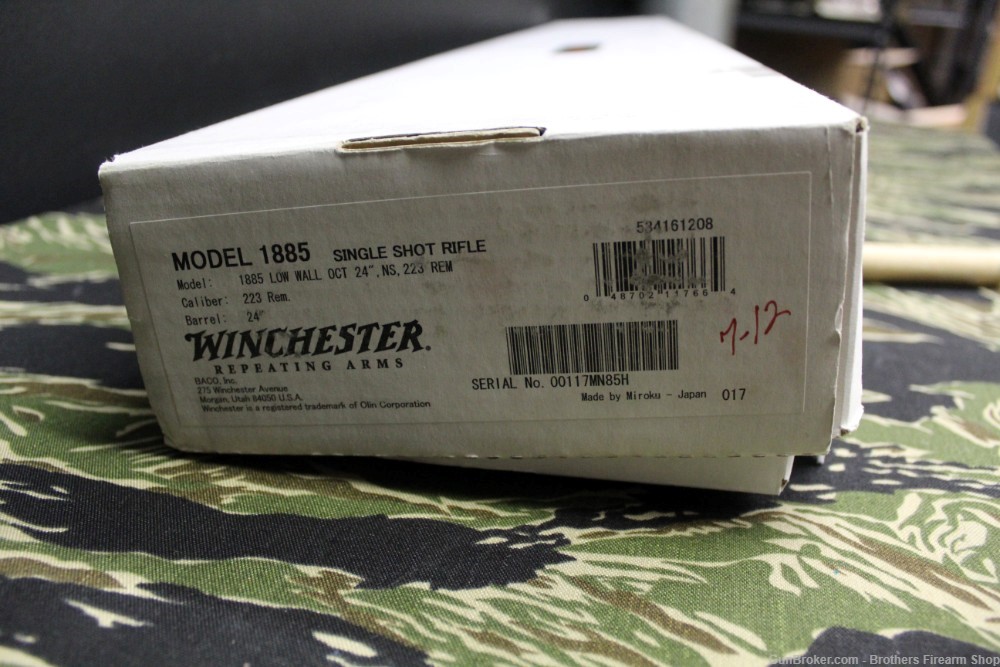 Winchester Model 1885 Low Wall 223 Rem Scope Bases 24" Octagonal Barrel-img-7