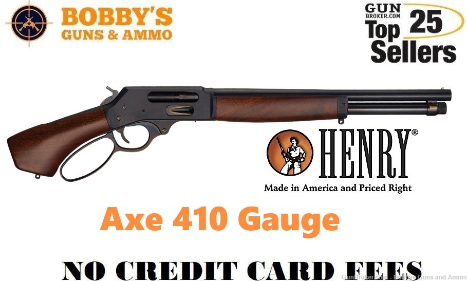 Henry H018AH410 Axe 410 Gauge 5+1 15.14" Blued/American Walnut-img-0