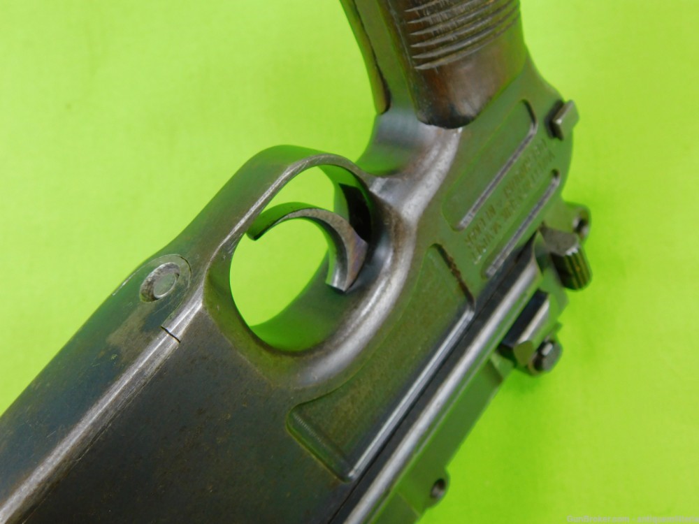 German Germany WW1 Mauser C96 Broomhandle Red 9 9mm Luger Pistol-img-17