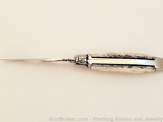 LAGUIOLE en AUBRAC Folding Knife. Deer Antler.L95.-img-4