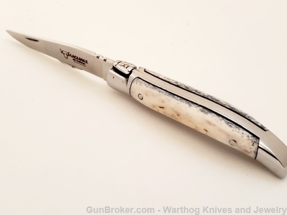 LAGUIOLE en AUBRAC Folding Knife. Deer Antler.L95.-img-0