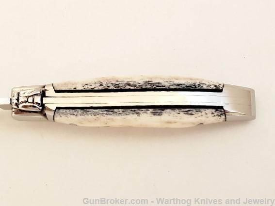 LAGUIOLE en AUBRAC Folding Knife. Deer Antler.L95.-img-5