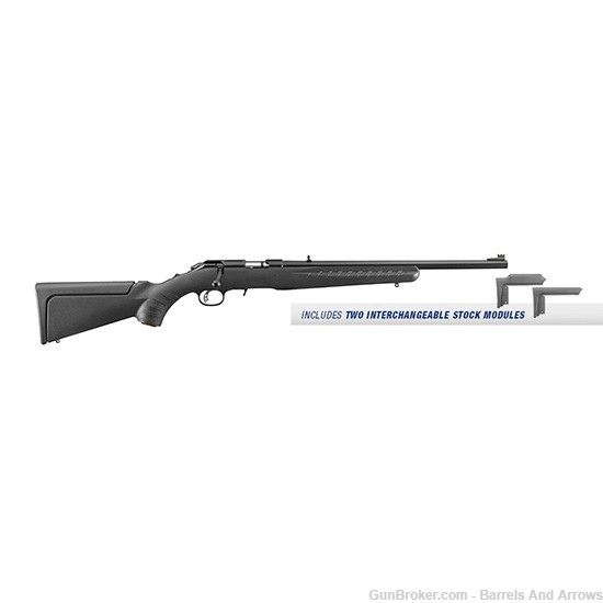Ruger 8313 American Compact Bolt Action Rifle 17 HMR, RH, 18 in, Satin Blue-img-0